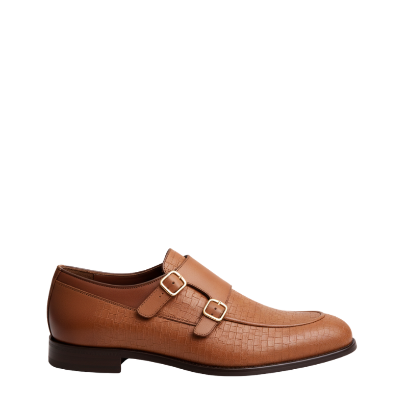Imperial Weave Double Monk Strap Loafers