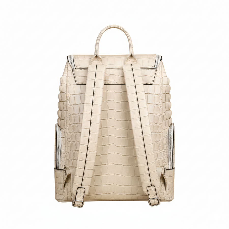 Imperio Croco Luxe Leather Backpack