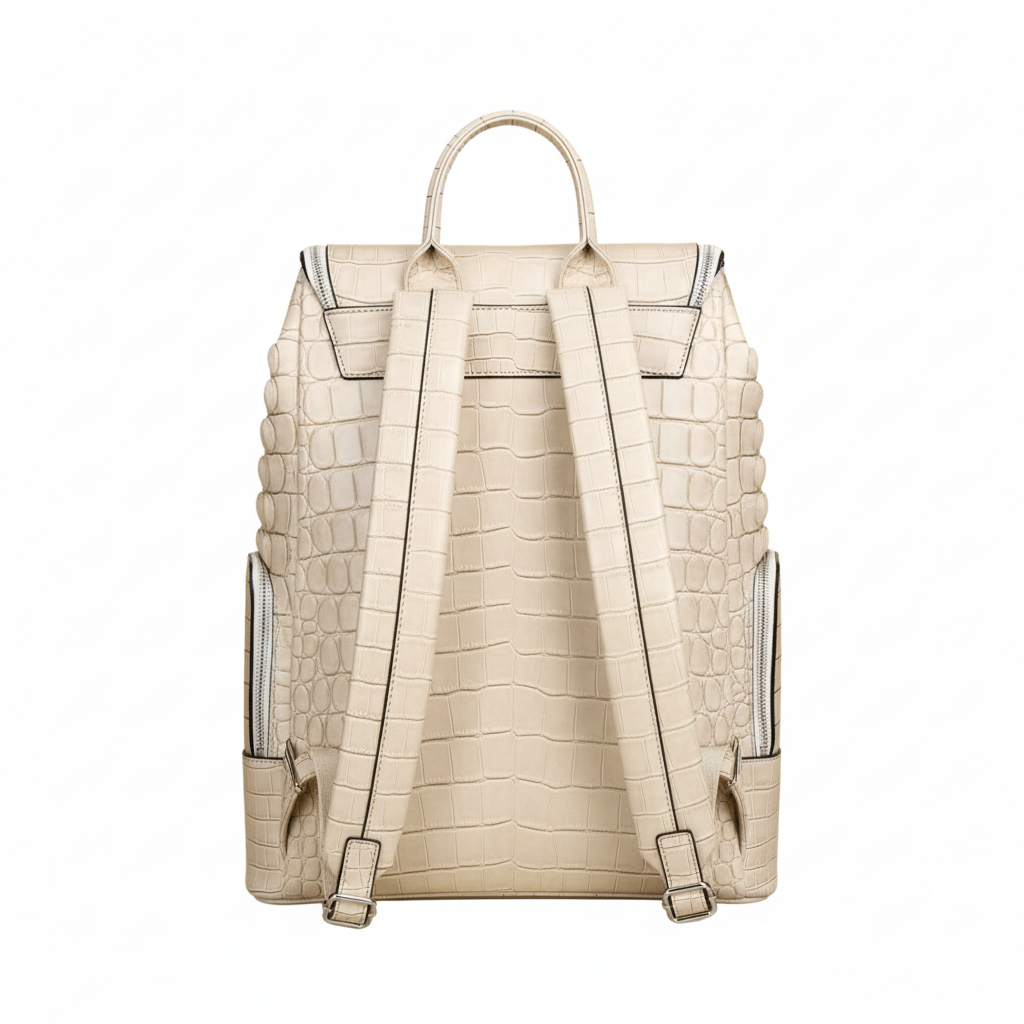 Imperio Croco Luxe Leather Backpack