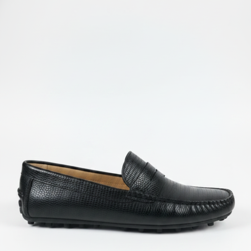 Imperio Lizard Texture Driving Loafers