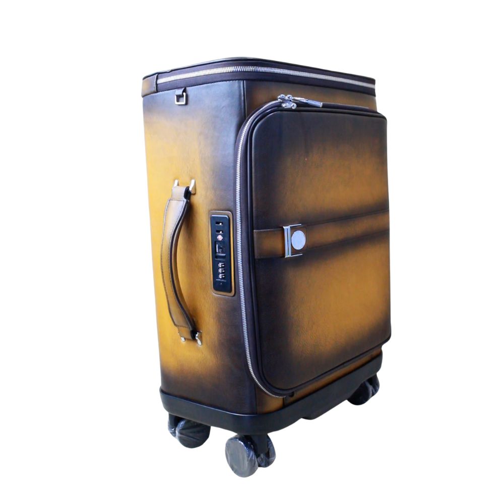 Italian Aurex Luxury Leather Cabin Trolley
