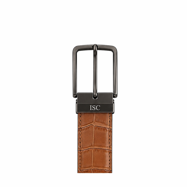 Italian Classic Cognac Croc Belt
