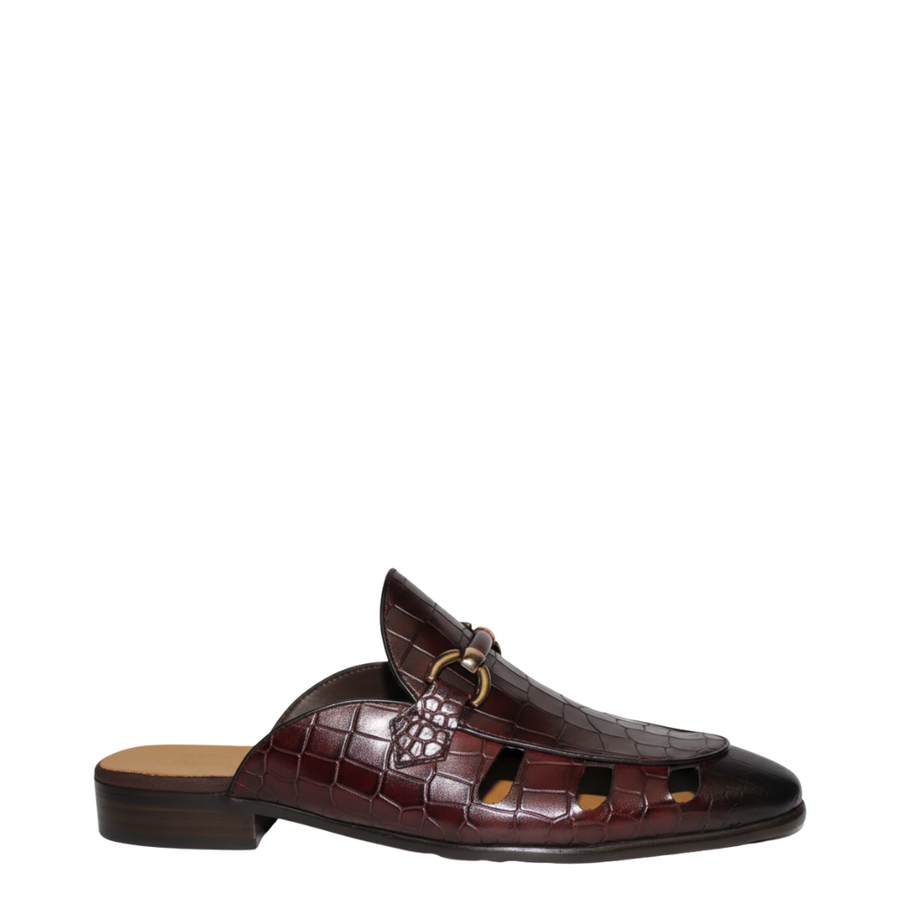 Italian Croc Vent Bit Mule