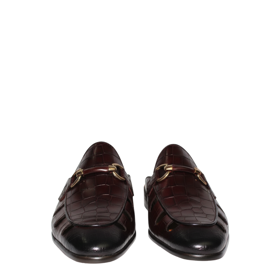 Italian Croc Vent Bit Mule