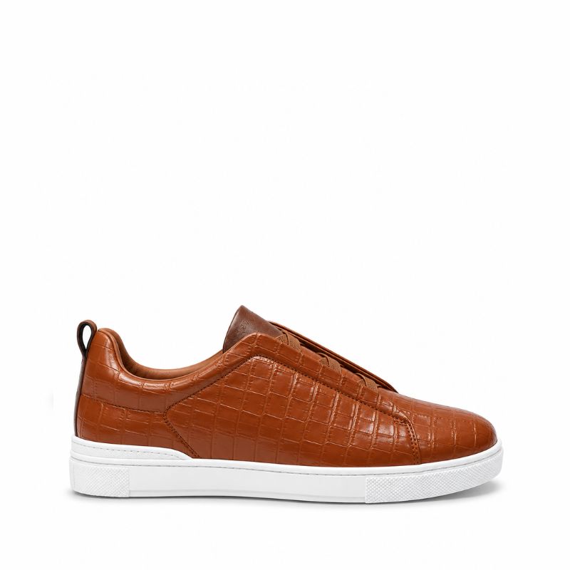 Italian Croco Luxe Slip-On Triple Stitch Sneakers