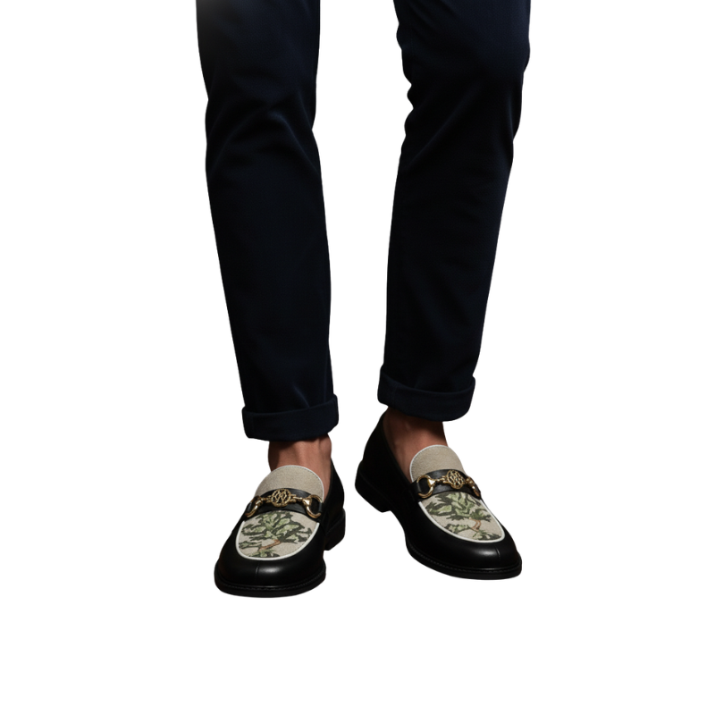 Italian Luxury Embroidered Bit Loafers