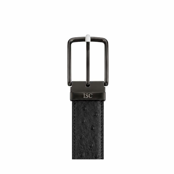 Italian Orsavio Onyx Ostrich Belt