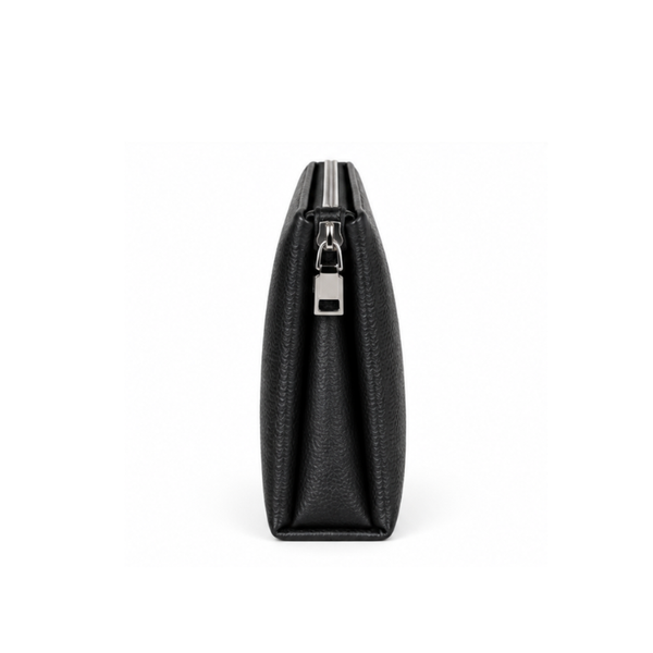 Italian Textured Leather Luxury Edge Clutch
