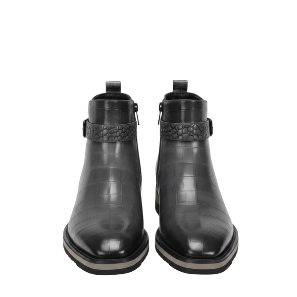 Italian Aristo Croc Texture Ankle Boots