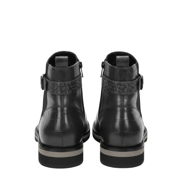Italian Aristo Croc Texture Ankle Boots