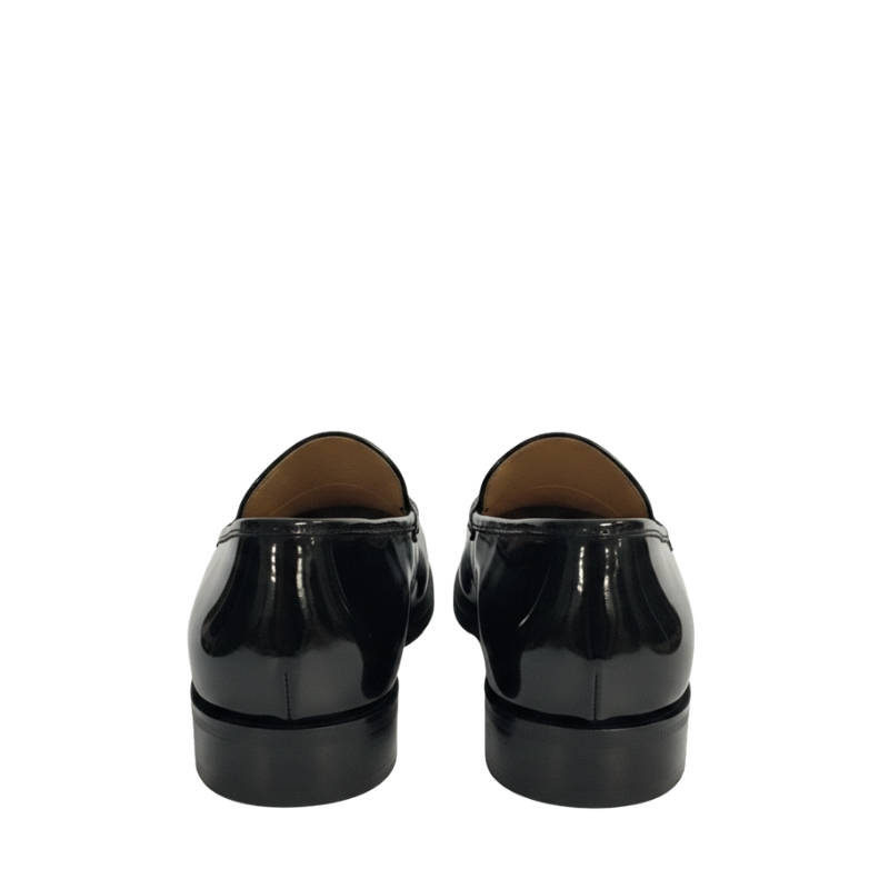 Italian Aura Glossy Classic Leather Loafers