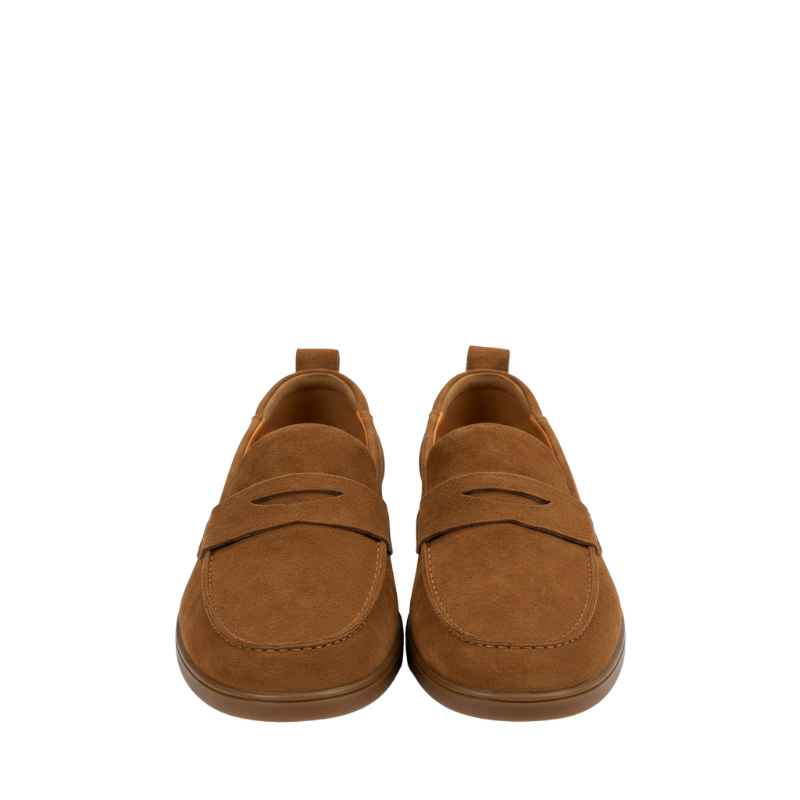 Italian Craft Elegance in Suede Loafer