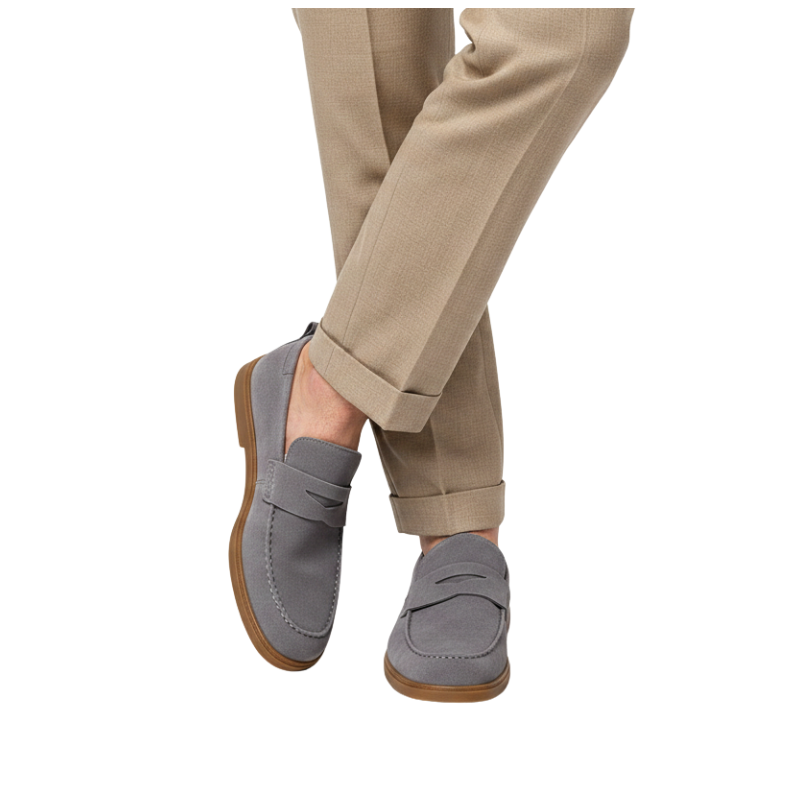 Italian Craft Elegance in Suede Loafer