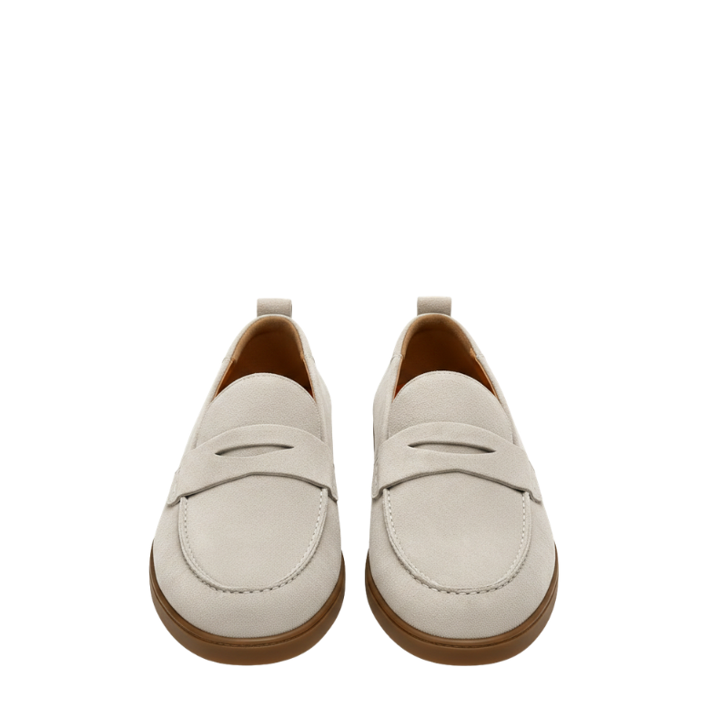 Italian Craft Elegance in Suede Loafer