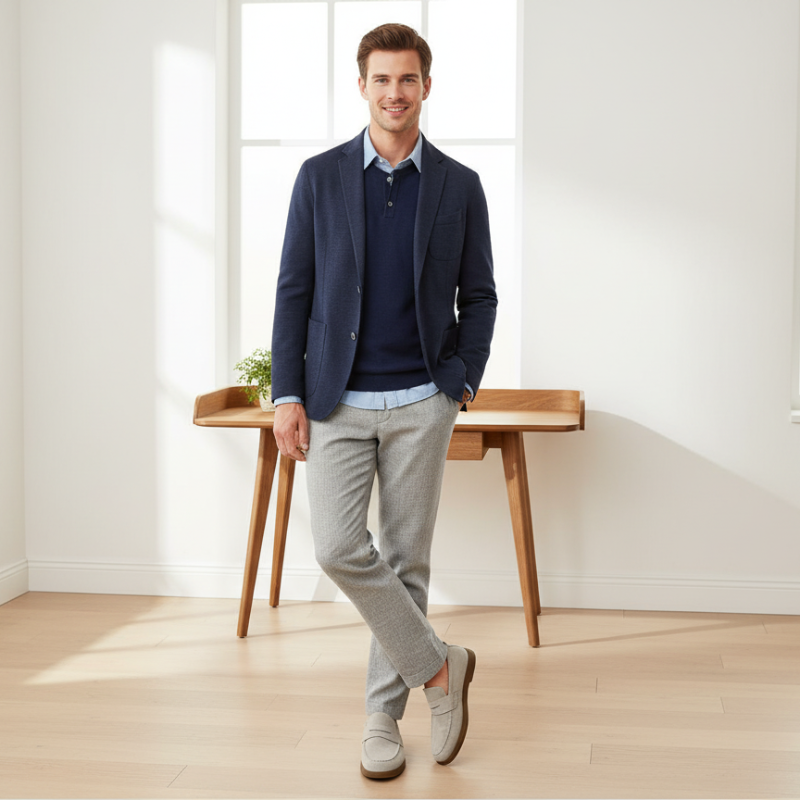 Italian Craft Elegance in Suede Loafer