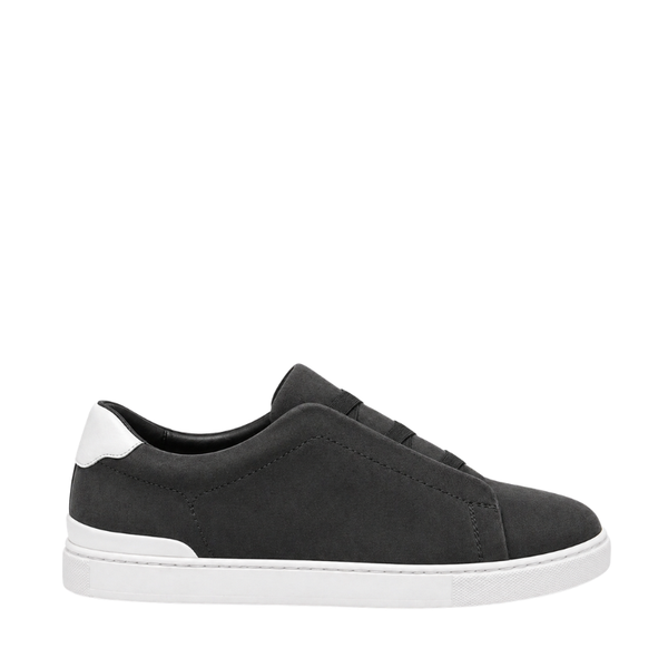 Italian Craft Smooth Finish Slip-on Prime Suede Triple Stitch Sneakers - Black