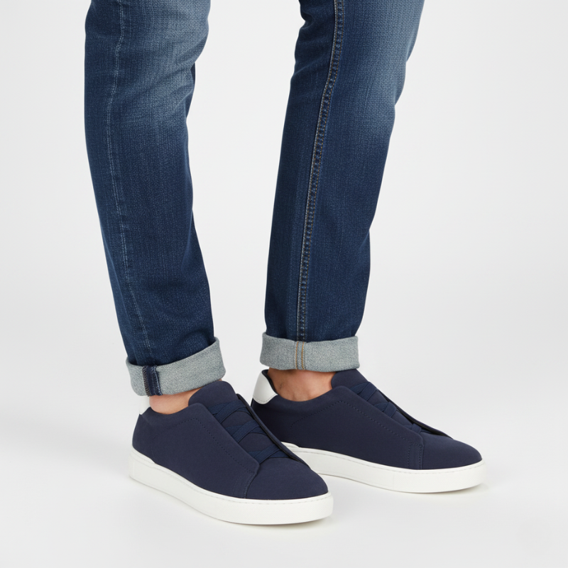 Italian Craft Smooth Finish Slip-on Prime Suede Triple Stitch Sneakers