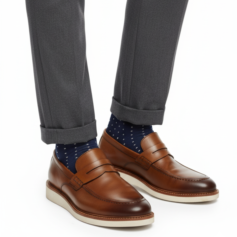 Italian Crest Glide Penny Loafers