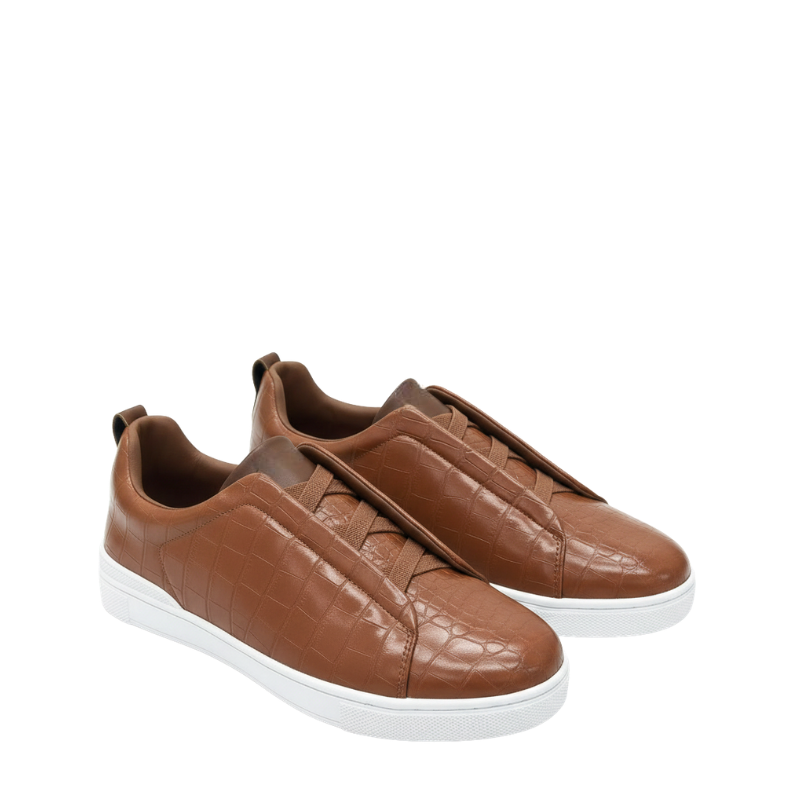 Italian Croco Luxe Slip-On Triple Stitch Sneakers