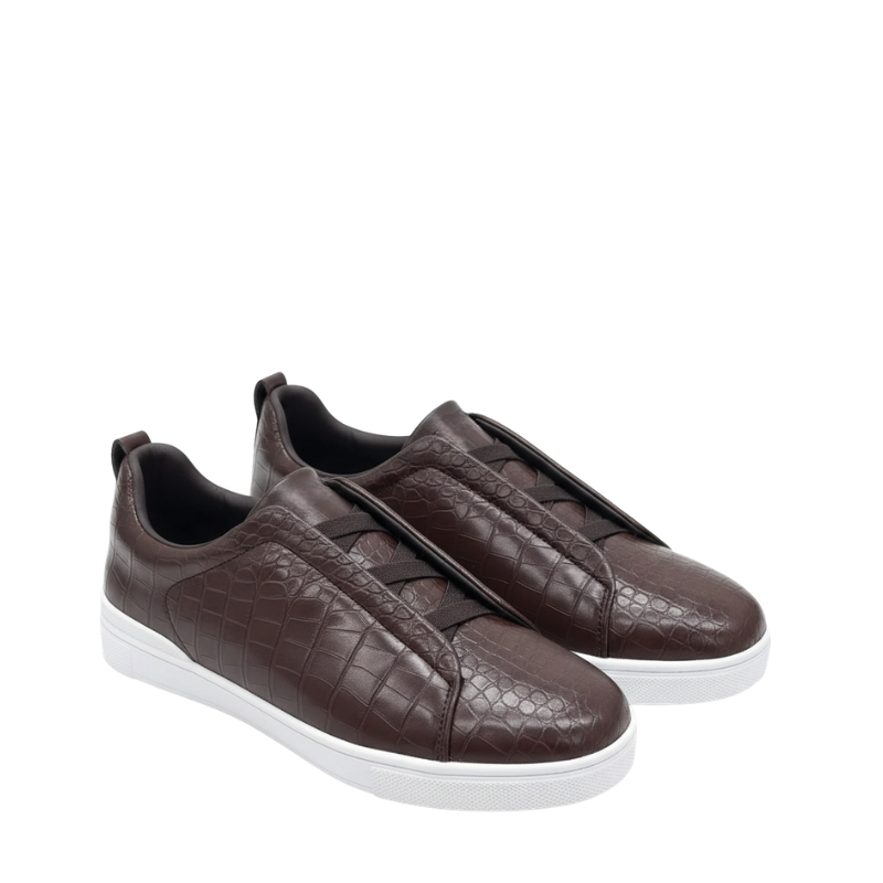 Italian Croco Luxe Slip-On Triple Stitch Sneakers
