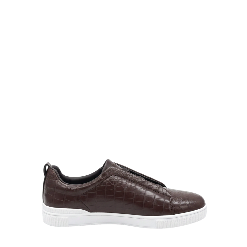 Italian Croco Luxe Slip-On Triple Stitch Sneakers