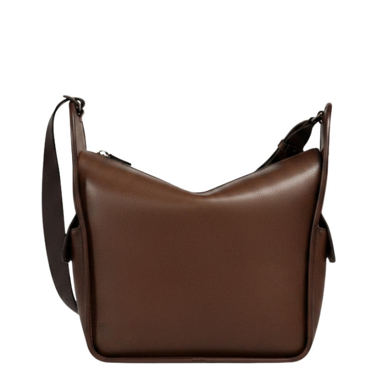 Italian Heritage Script Leather Shoulder Bag