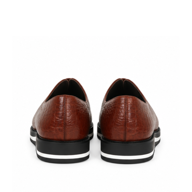 Italian Leather Sneaker with Stylish Hybrid Sole