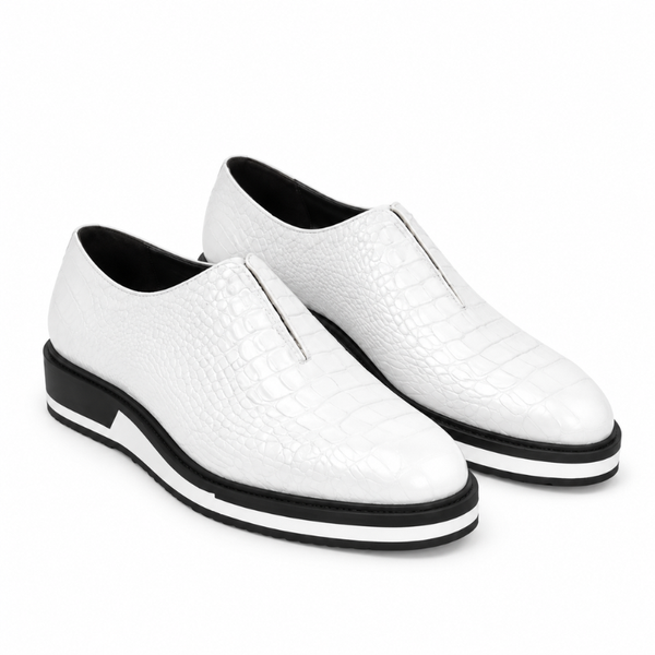 Italian Leather Sneaker with Stylish Hybrid Sole
