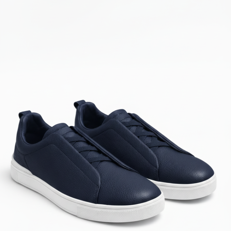 Italian Luxury Tripple Stitch Minimal Leather Sneakers
