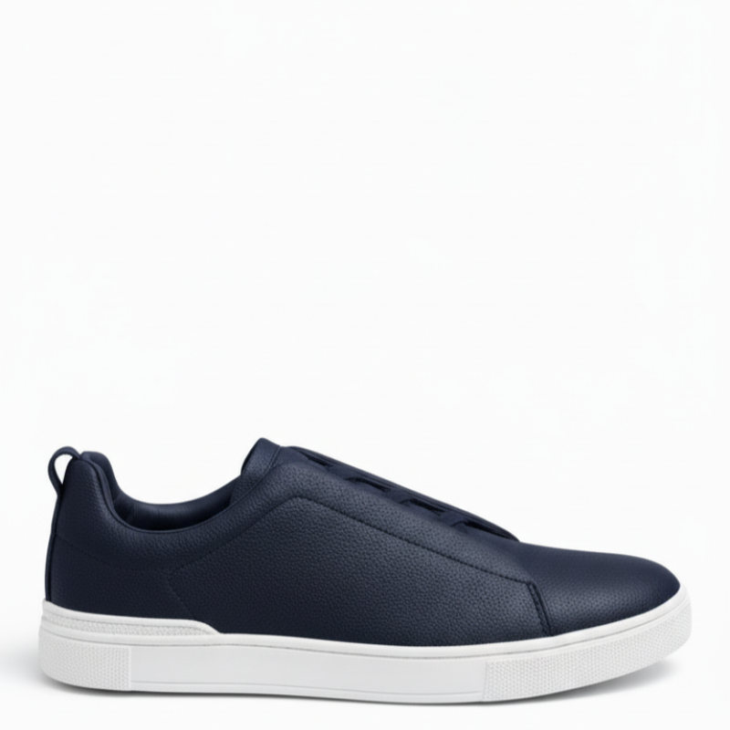 Italian Luxury Tripple Stitch Minimal Leather Sneakers