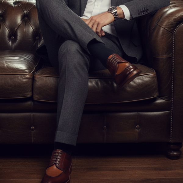 Italian Luxury Two-Tone Premium Derby Shoes Edition