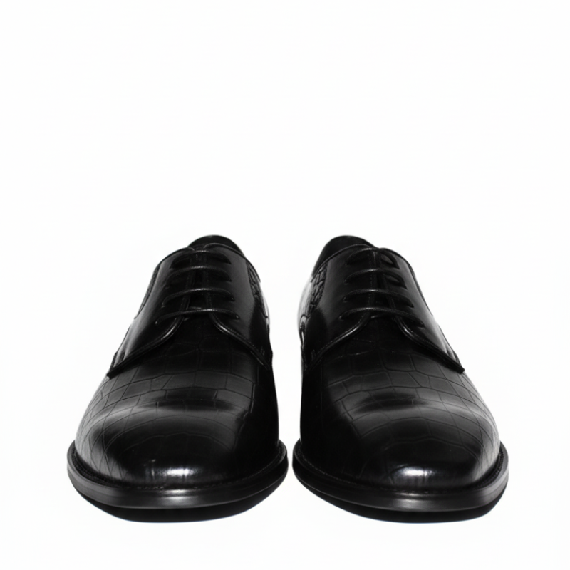Imperial Rovello Croc Texture Derby Shoes
