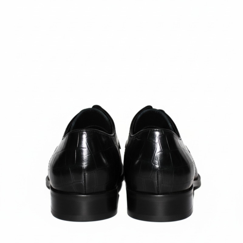 Imperial Rovello Croc Texture Derby Shoes