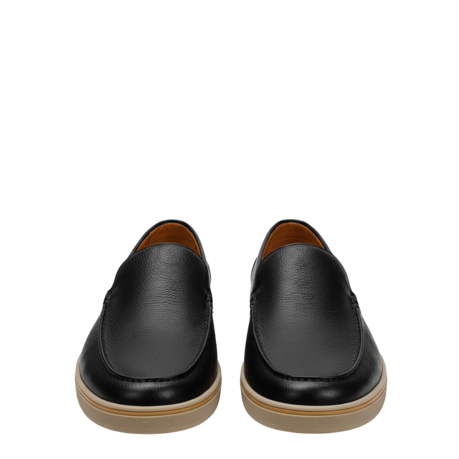 Pebble Leather Luxe Italian Slip-On Loafers