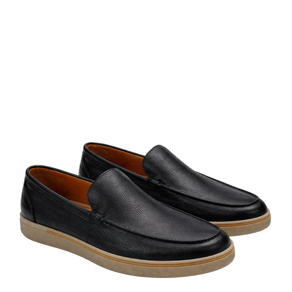Pebble Leather Luxe Italian Slip-On Loafers