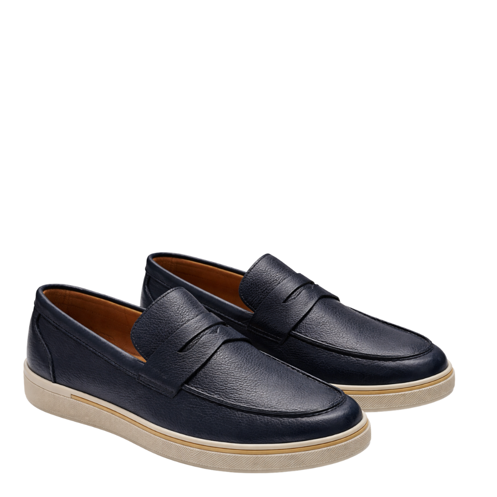 Italian Smooth Penny Loafer with Minimalist Sole Perfection