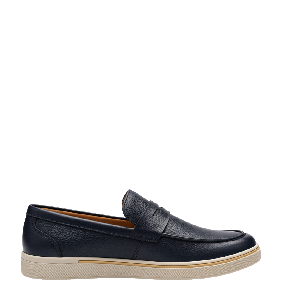 Italian Smooth Penny Loafer with Minimalist Sole Perfection
