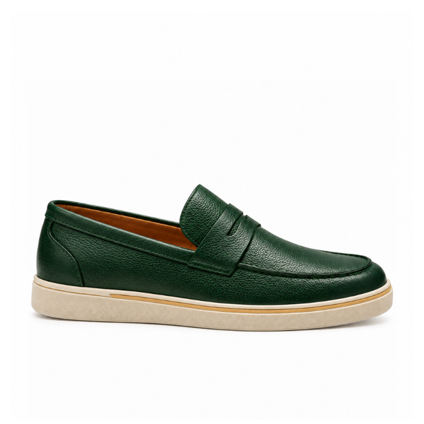 Italian Smooth Penny Loafer with Minimalist Sole Perfection