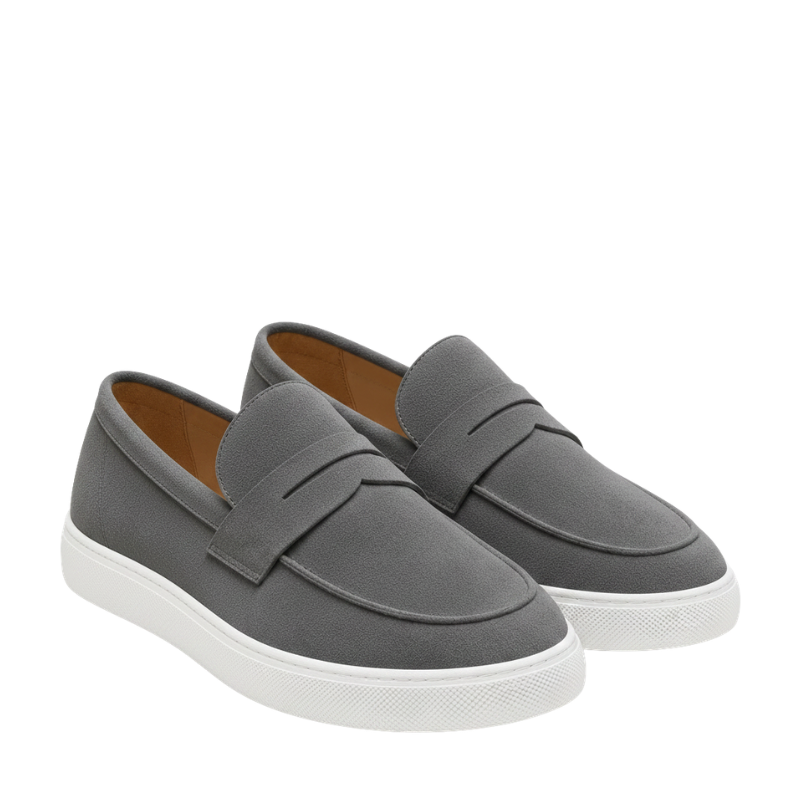 Italian Suede Sophistication Casual Penny Loafers