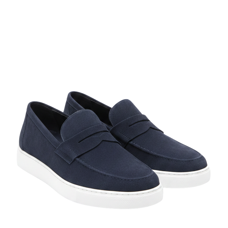 Italian Suede Sophistication Casual Penny Loafers