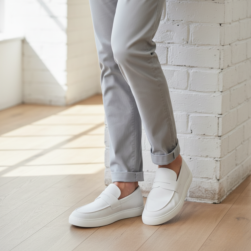 Italian Suede Sophistication Casual Penny Loafers