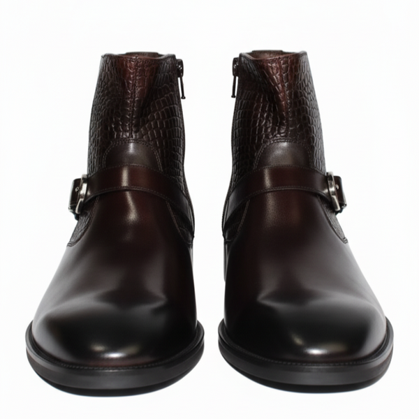 Croc Panel Valcero Strap Boots