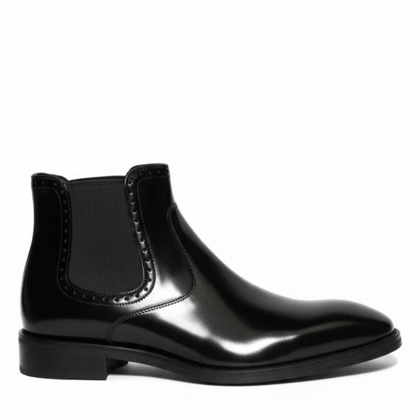 Italian Velmoro Gloss Chelsea Boots
