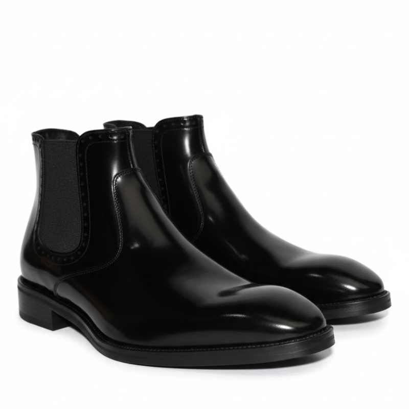 Italian Velmoro Gloss Chelsea Boots