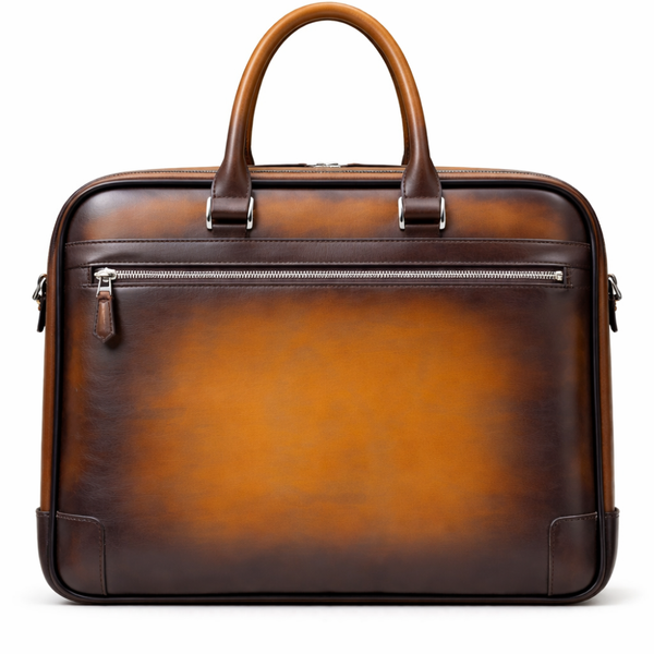 Italian Handcrafted Leather Luxe Executive Briefcase