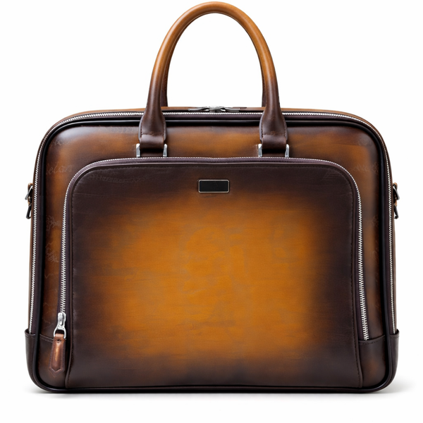Italian Handcrafted Leather Luxe Executive Briefcase