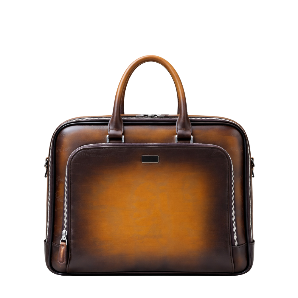 Italian Handcrafted Leather Luxe Executive Briefcase