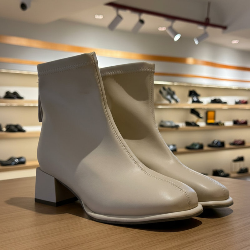 Luxe Block Heel Ankle Boots