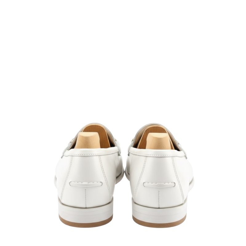 Ivory Regal Horsebit Leather Loafers