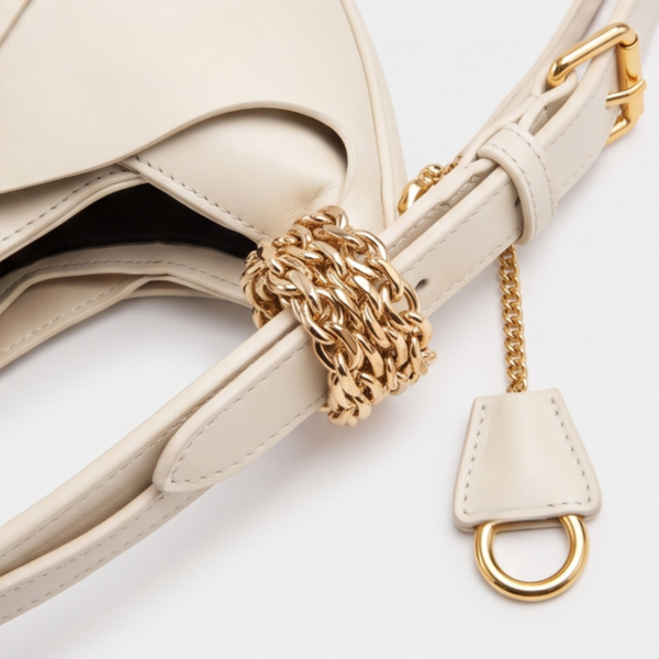Luxury Crescent Leather Handbag